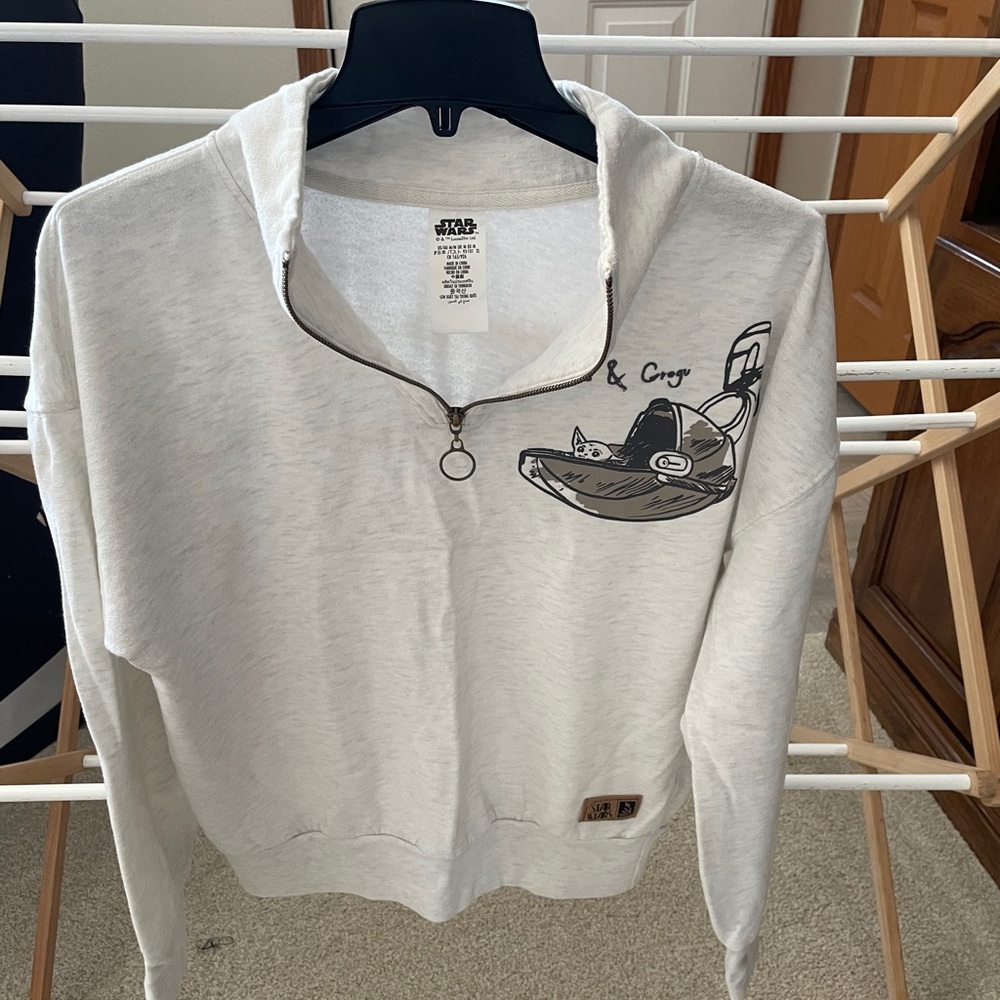 Star Wars Women's Light Gray Cowl Neck Sweater